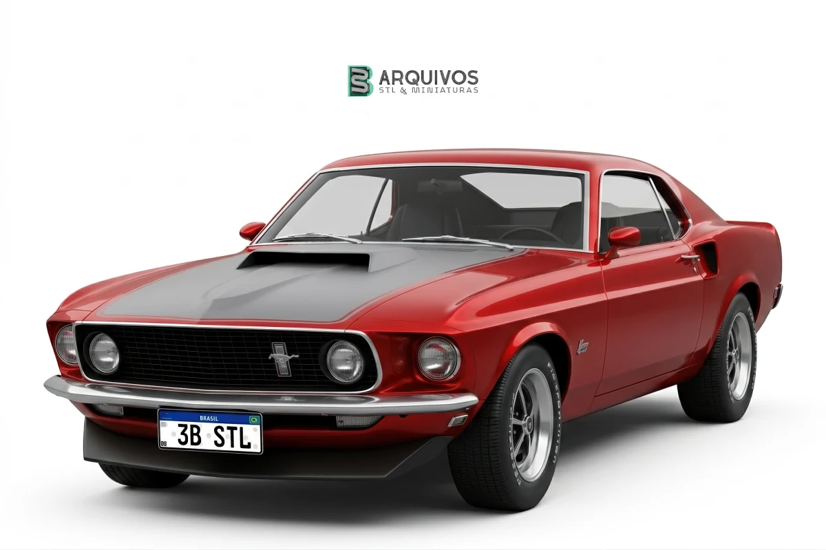 Modelo 3D STL - Ford Mustang BOSS 429 1969 — foto 2